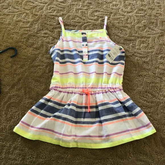 Nwt new carters striped sun dress 6 6x - Picture 6 of 8